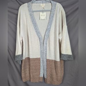 Perch 2XL long open cardigan NWT